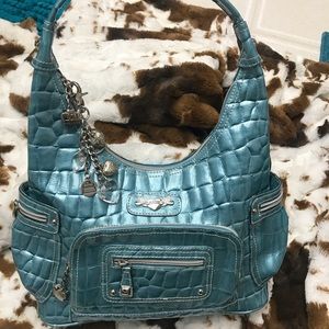 Turquoise purse with bling